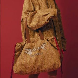 Good Boney Times by Bryan Doodle Fish and Shroom Boxy Bag Large Travel Tote